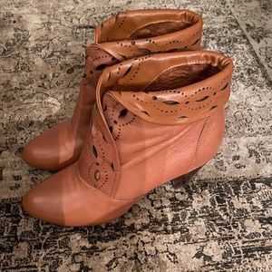 Miz Mooz brown ankle boots - size 9.5